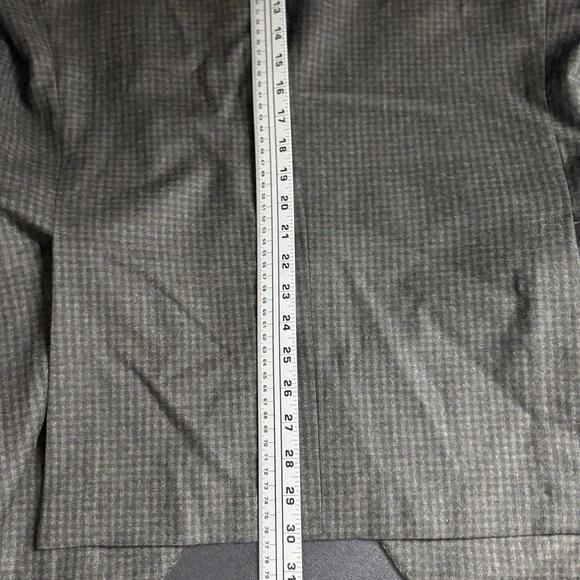 H.Stockton Men's‎ Blazer Sport Coat 44R Brown Check Wool Italy Custom Tailored